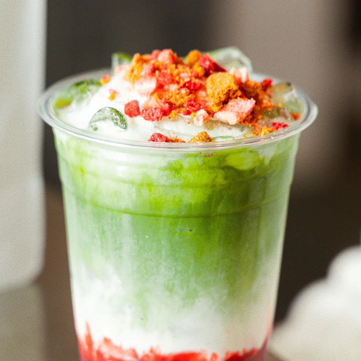 TORTA DI FRAGOLE AL LATTE MATCHA