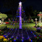 Luces Solares de Navidad en Cascada con Estrella
