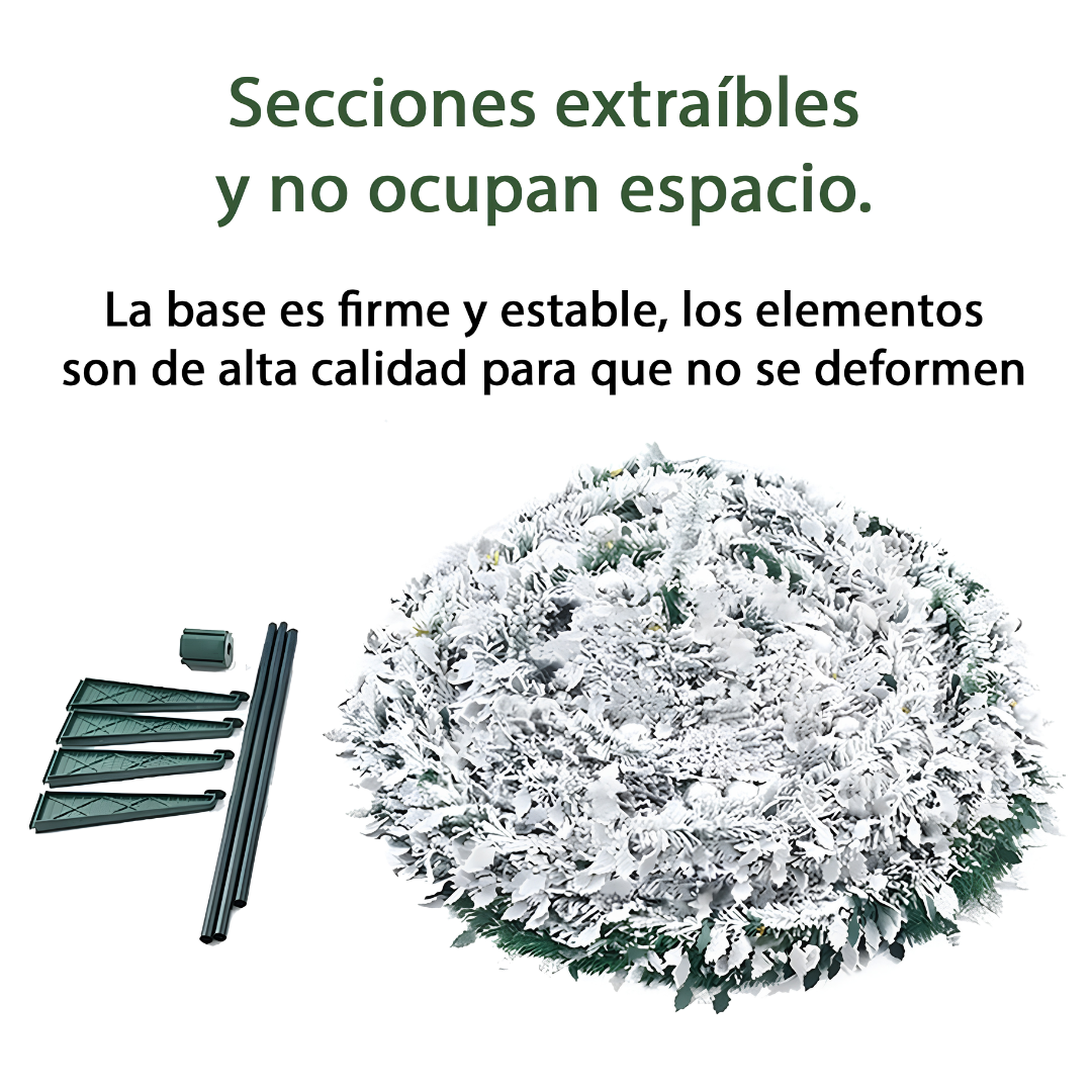 Árbol de Navidad Plegable con Nieve y Varios Tamaños