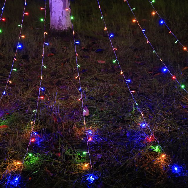 Luces Solares de Navidad en Cascada con Estrella