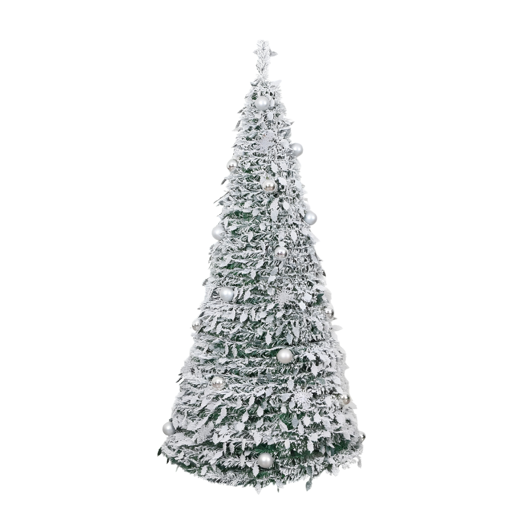 Árbol de Navidad Plegable con Nieve y Varios Tamaños