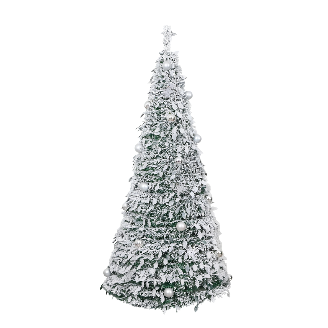 Árbol de Navidad Plegable con Nieve y Varios Tamaños