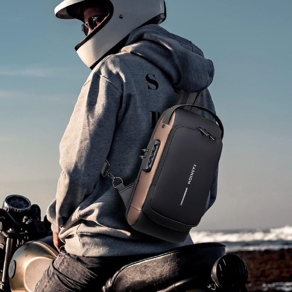 Bolso antirrobo de hombro con candado de combinación