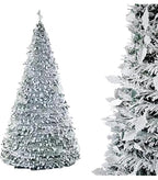 Árbol de Navidad Plegable con Nieve y Varios Tamaños