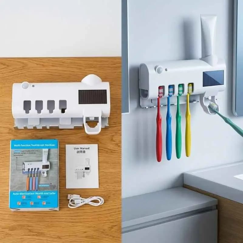 Dispensador de Pasta Dental y Organizador de Cepillos