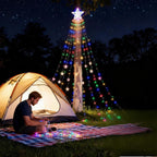 Luces Solares de Navidad en Cascada con Estrella