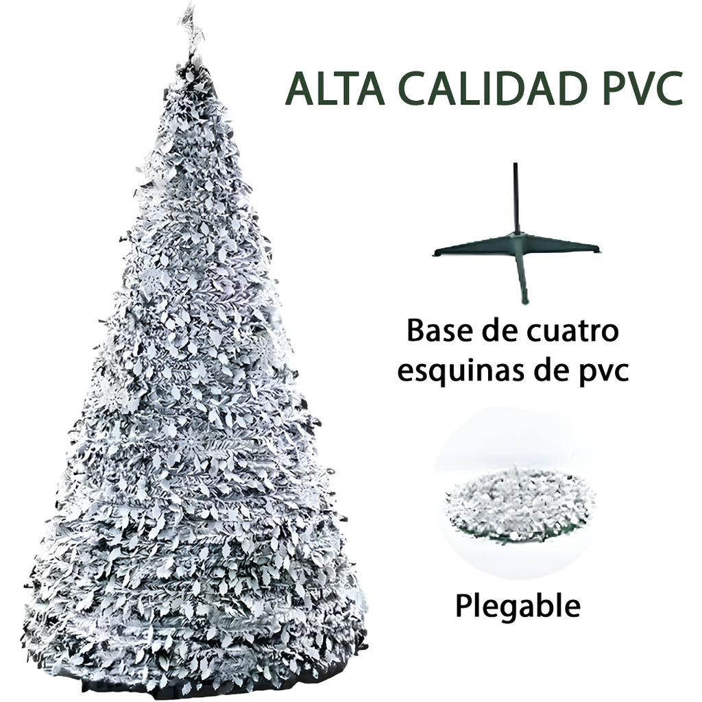 Árbol de Navidad Plegable con Nieve y Varios Tamaños