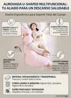 Almohada corporal ergonómica de seda para dormir de lado