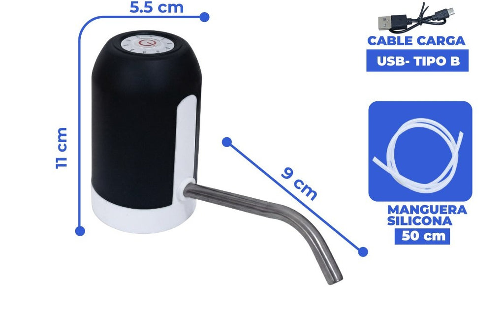 Dispensador de agua eléctrico recargable por USB