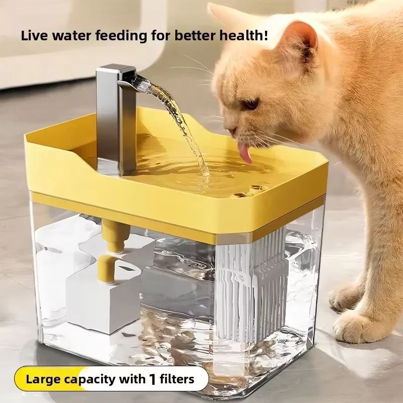Fuente de agua para gatos y perros con bomba silenciosa y filtro