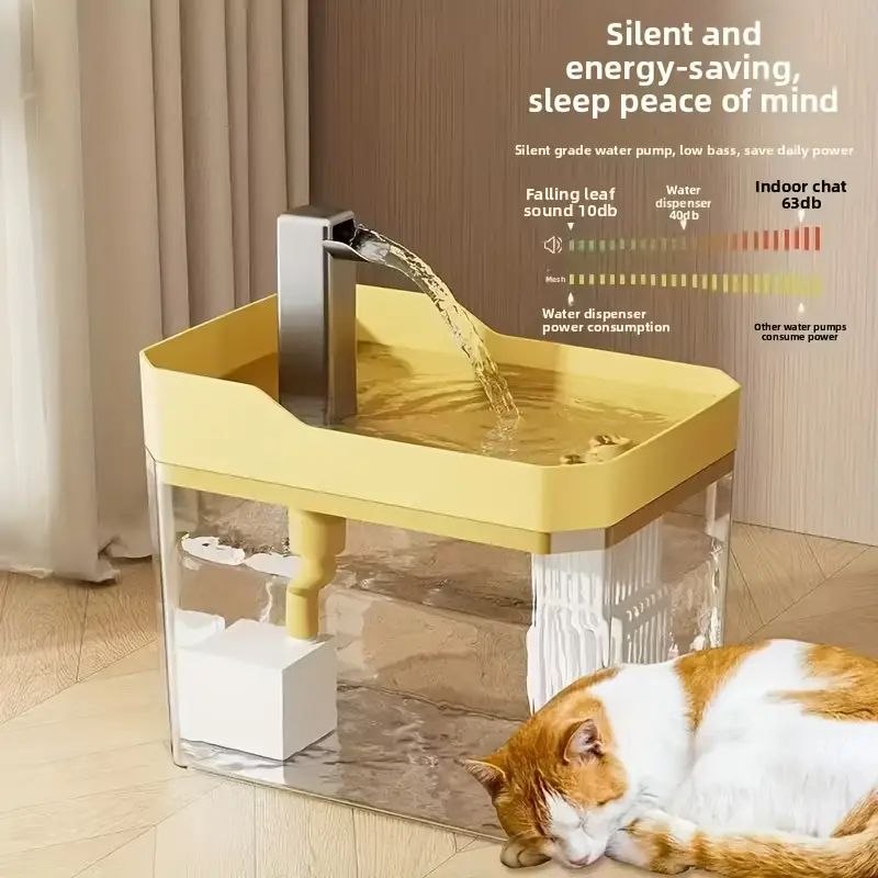Fuente de agua para gatos y perros con bomba silenciosa y filtro
