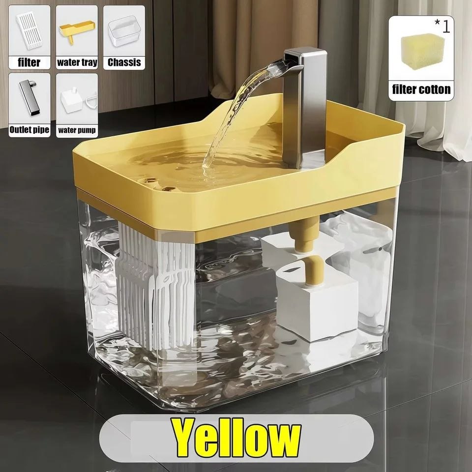 Fuente de agua para gatos y perros con bomba silenciosa y filtro