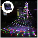 Luces Solares de Navidad en Cascada con Estrella