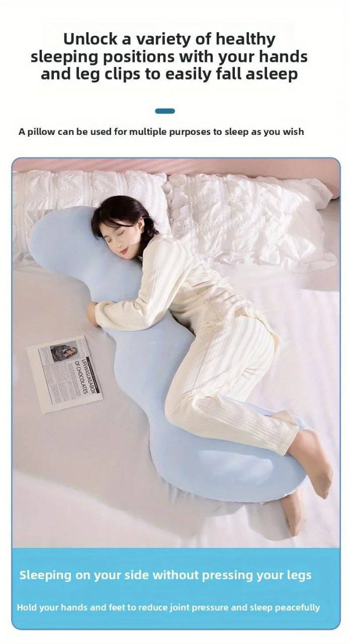 Almohada corporal ergonómica de seda para dormir de lado